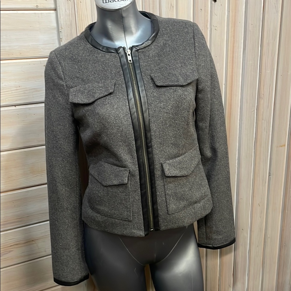 The Limited Gray and Black Tailored Blazer